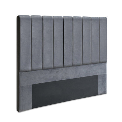 Bed Head Queen Size Velvet - Vela Grey