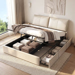 King Bed Frame Gas Lift Storage Drawers | HomeAndLiving