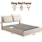 King Bed Frame Gas Lift Storage Drawers | HomeAndLiving