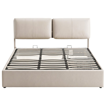 King Bed Frame Gas Lift Storage Drawers | HomeAndLiving - 4