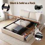 King Bed Frame Gas Lift Storage Drawers | HomeAndLiving