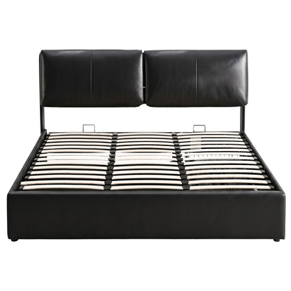 King Bed Frame Gas Lift Storage Drawers | HomeAndLiving - 4