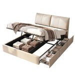 Queen Bed Frame Gas Lift Storage Drawers | HomeAndLiving