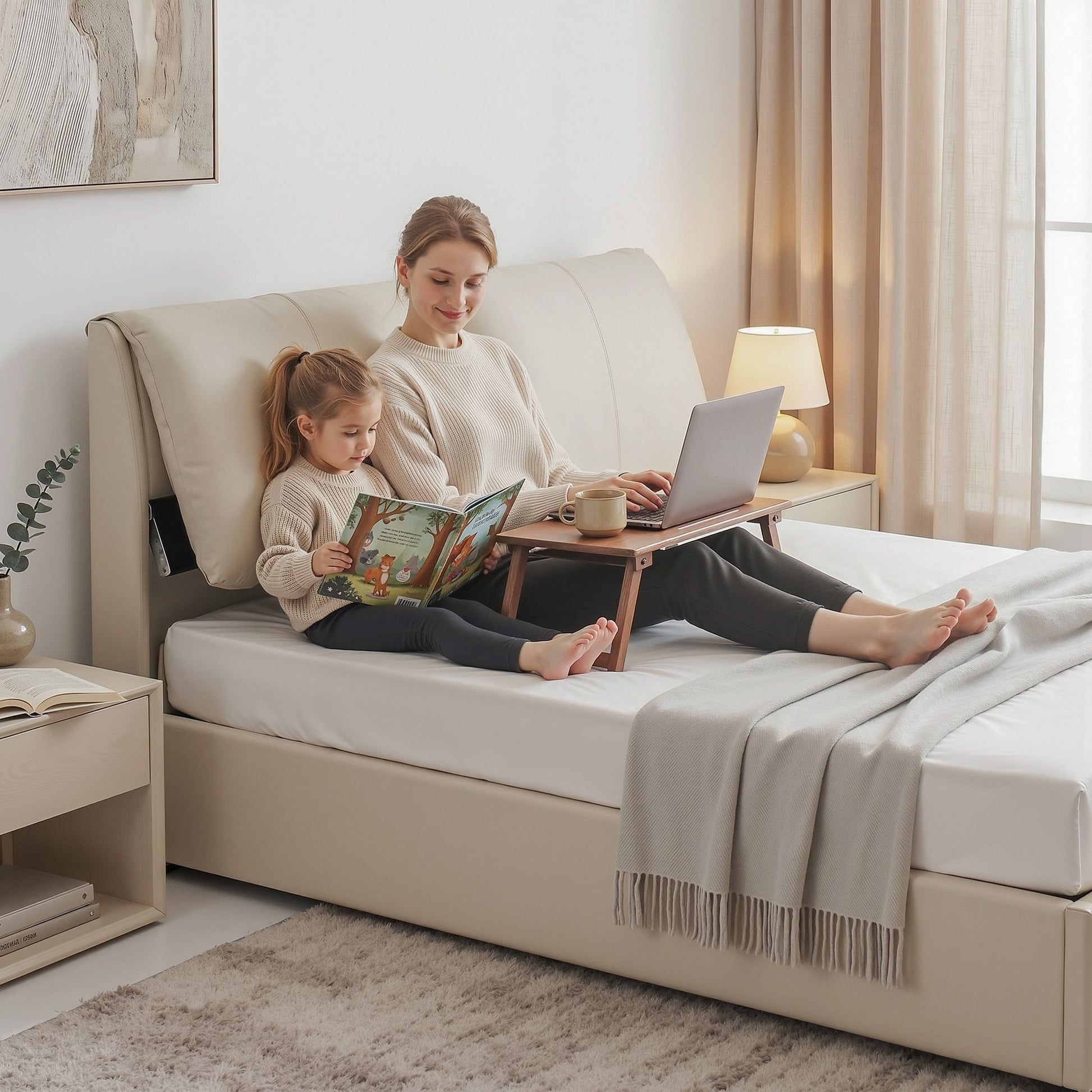 Queen Bed Frame Gas Lift Storage Drawers | HomeAndLiving - 10