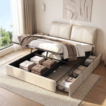 Queen Bed Frame Gas Lift Storage Drawers | HomeAndLiving