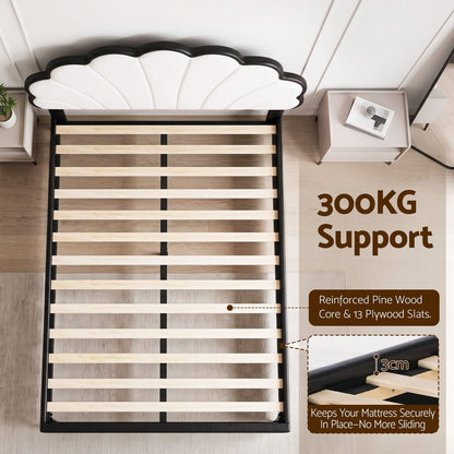 Queen Bed Frame Adjustable Headboard 215x160cm