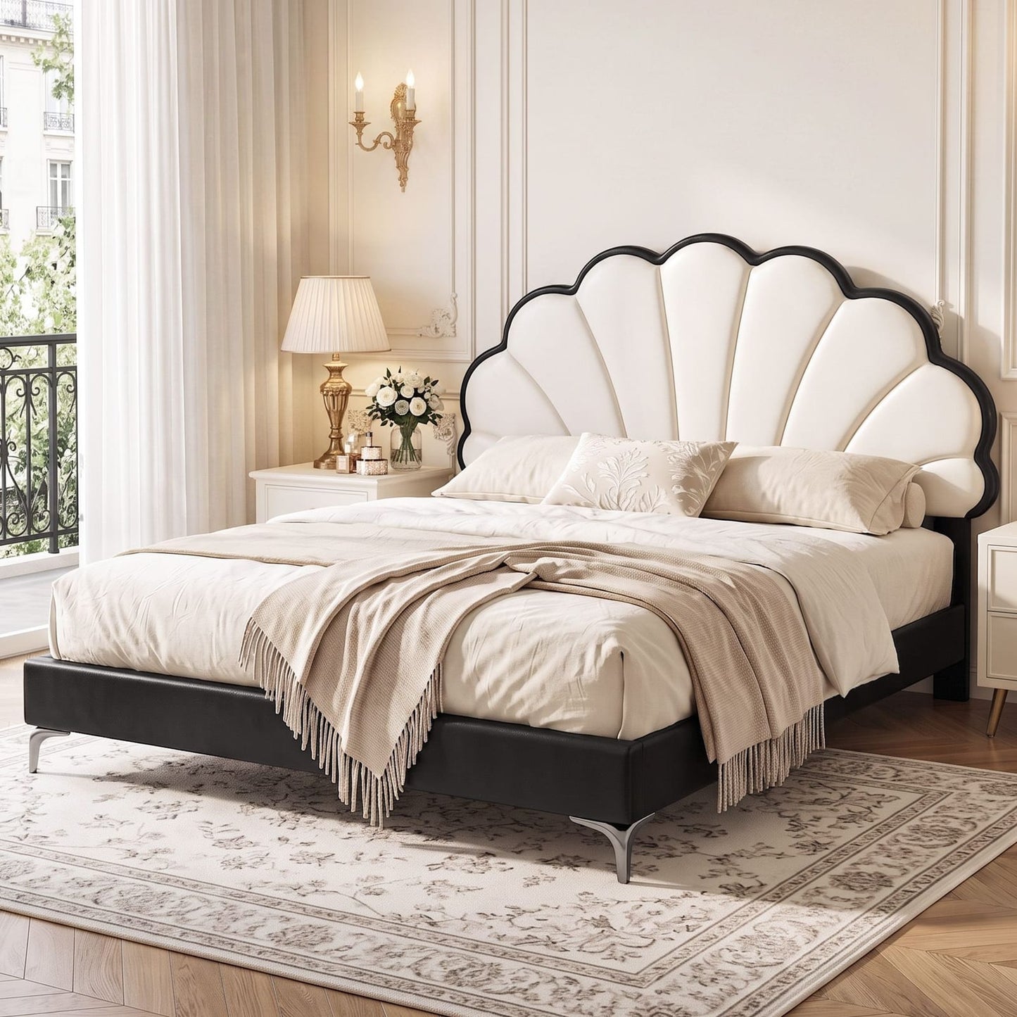 Queen Bed Frame Adjustable Headboard 215x160cm
