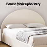 Bed Frame Gas Lift Strorage Beds Base Platform Boucle Fabric Double