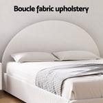 Bed Frame Gas Lift Strorage Beds Base Platform Boucle Fabric Queen