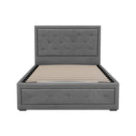 Bed Frame King Single Size Gas Lift Storage Mattress Grey