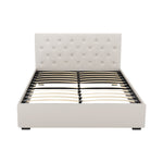 Bed Frame Double/King/Queen Size Gas Lift Beige