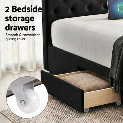 King Bed Frame Storage 2x3cm