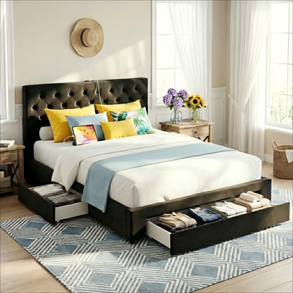 Queen Bed Frame Storage 2x3cm
