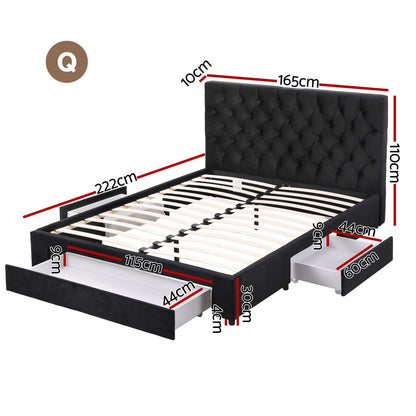 Queen Bed Frame Storage 2x3cm