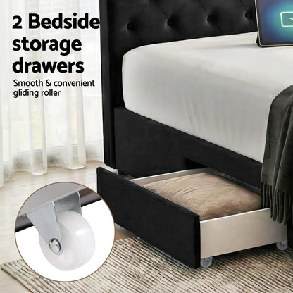 Queen Bed Frame Storage 2x3cm