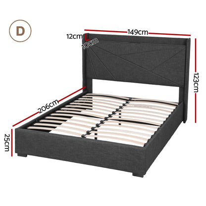 Double Bed Frame Storage 2x3cm
