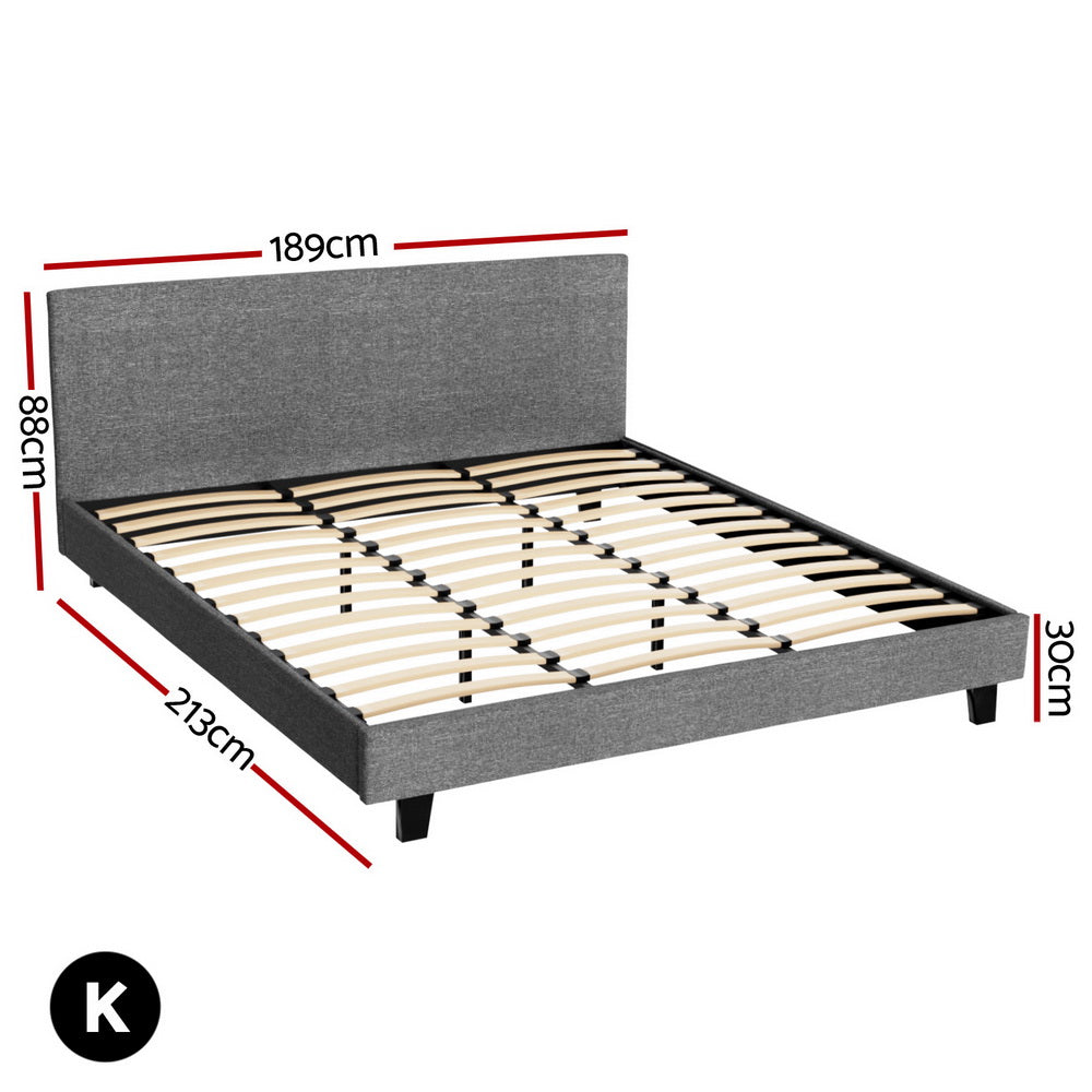 Bed Frame Queen Size White NEO