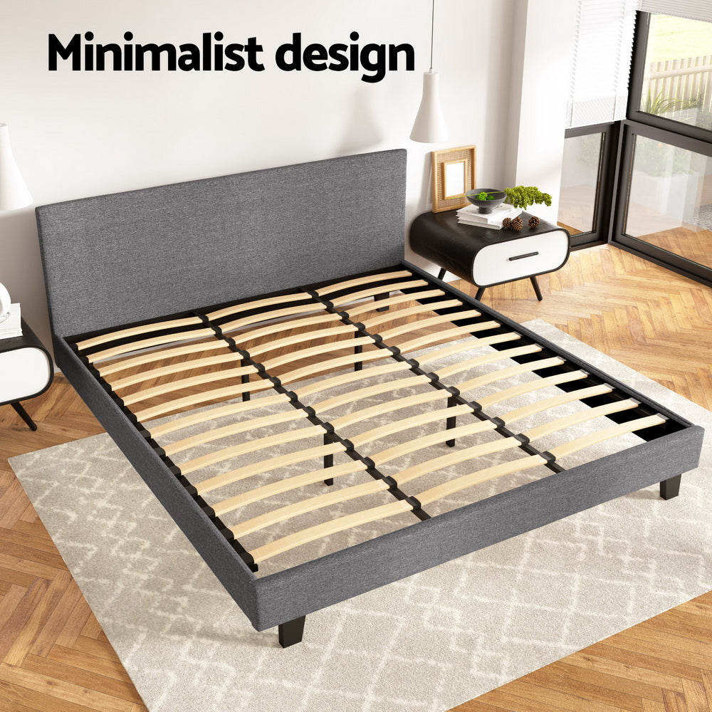 Bed Frame Queen Size White NEO