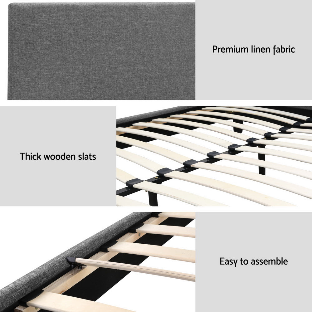 Bed Frame Queen Size White NEO