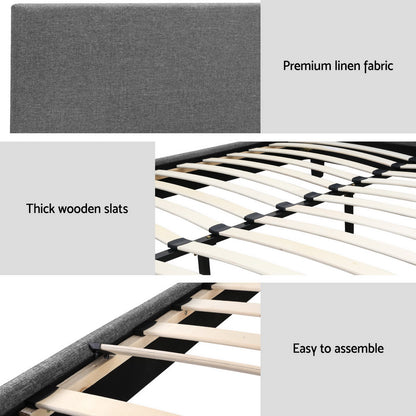 Bed Frame Queen Size White NEO