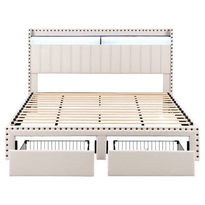 King Bed Frame Shelf Storage 2x3cm