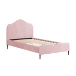 Bed Frame King Single/Queen Size Velvet Pink OLAN