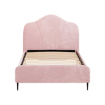 Bed Frame King Single/Queen Size Velvet Pink OLAN