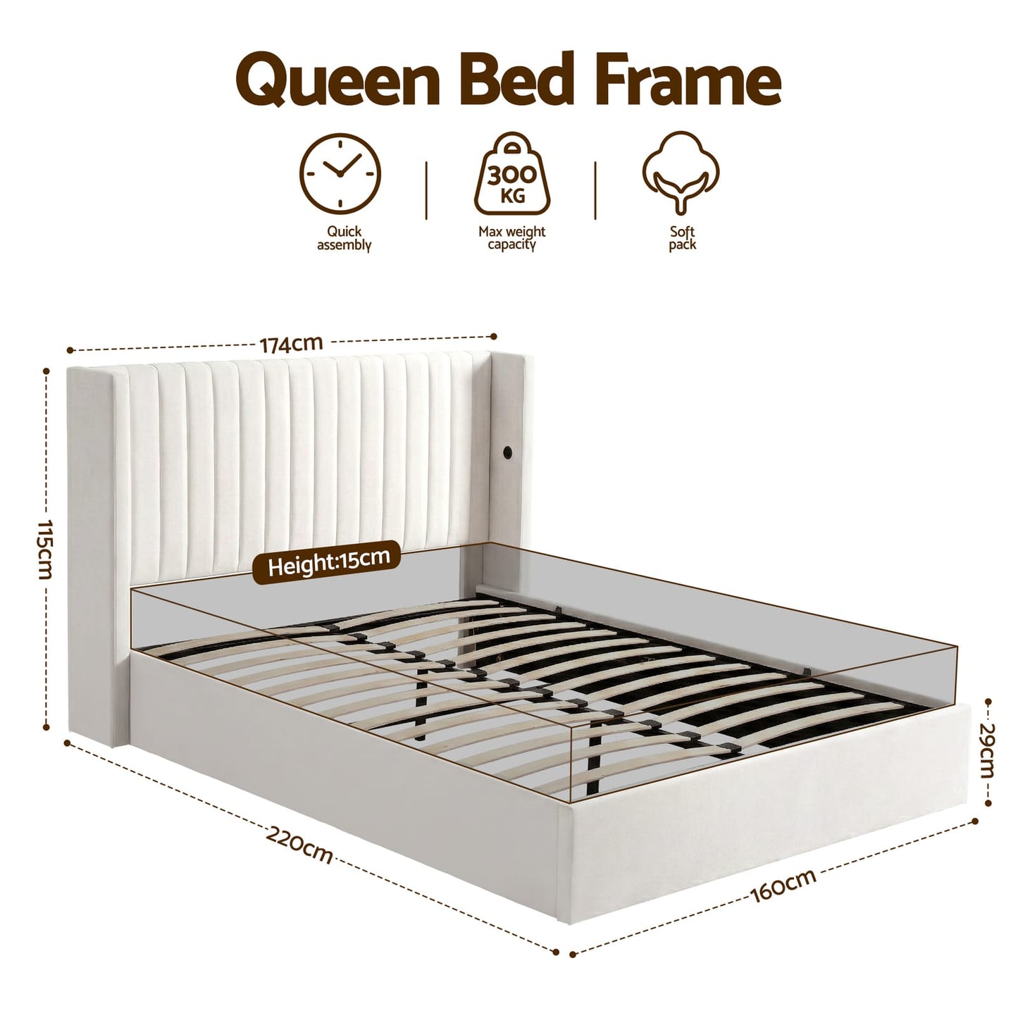 Queen Bed Frame Storage