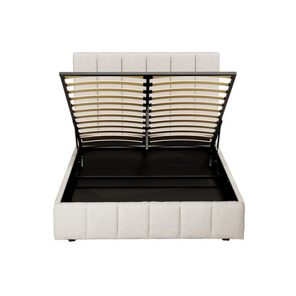 Bed Frame Double Size Beige Tette