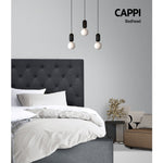 Double Size Bed Head Headboard CAPPI Charcoal