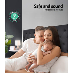 Bed Head Headboard King Size Fabric - CAPPI Charcoal