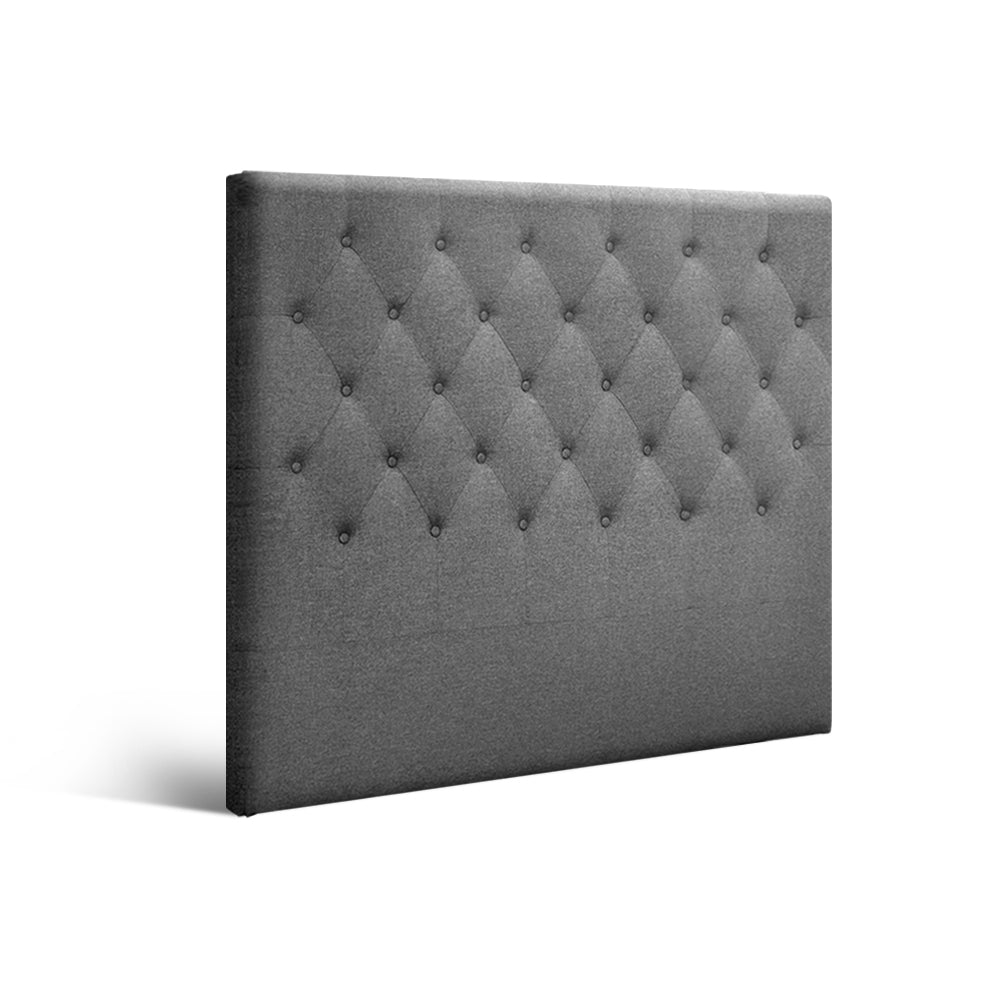 Bed Head Headboard King Single Size Fabric - CAPPI Grey