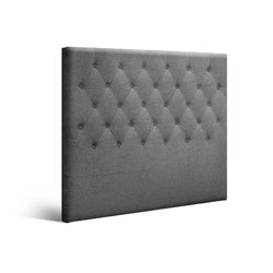 Bed Head Headboard King Single Size Fabric - CAPPI Grey
