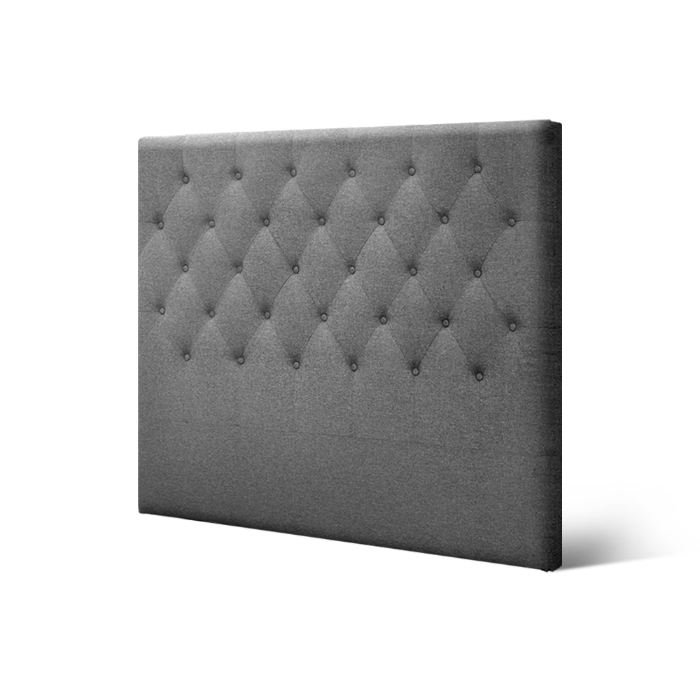 Bed Head Headboard King Single Size Fabric - CAPPI Grey