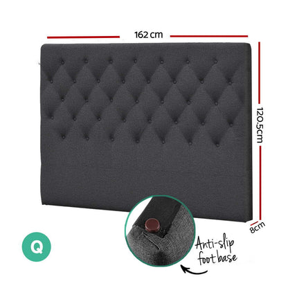 Bed Head Headboard Queen Size Fabric - CAPPI Charcoal