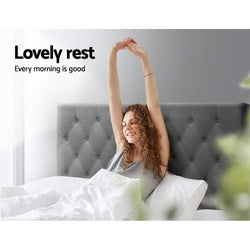 Bed Head Headboard Queen Size Fabric - CAPPI Grey