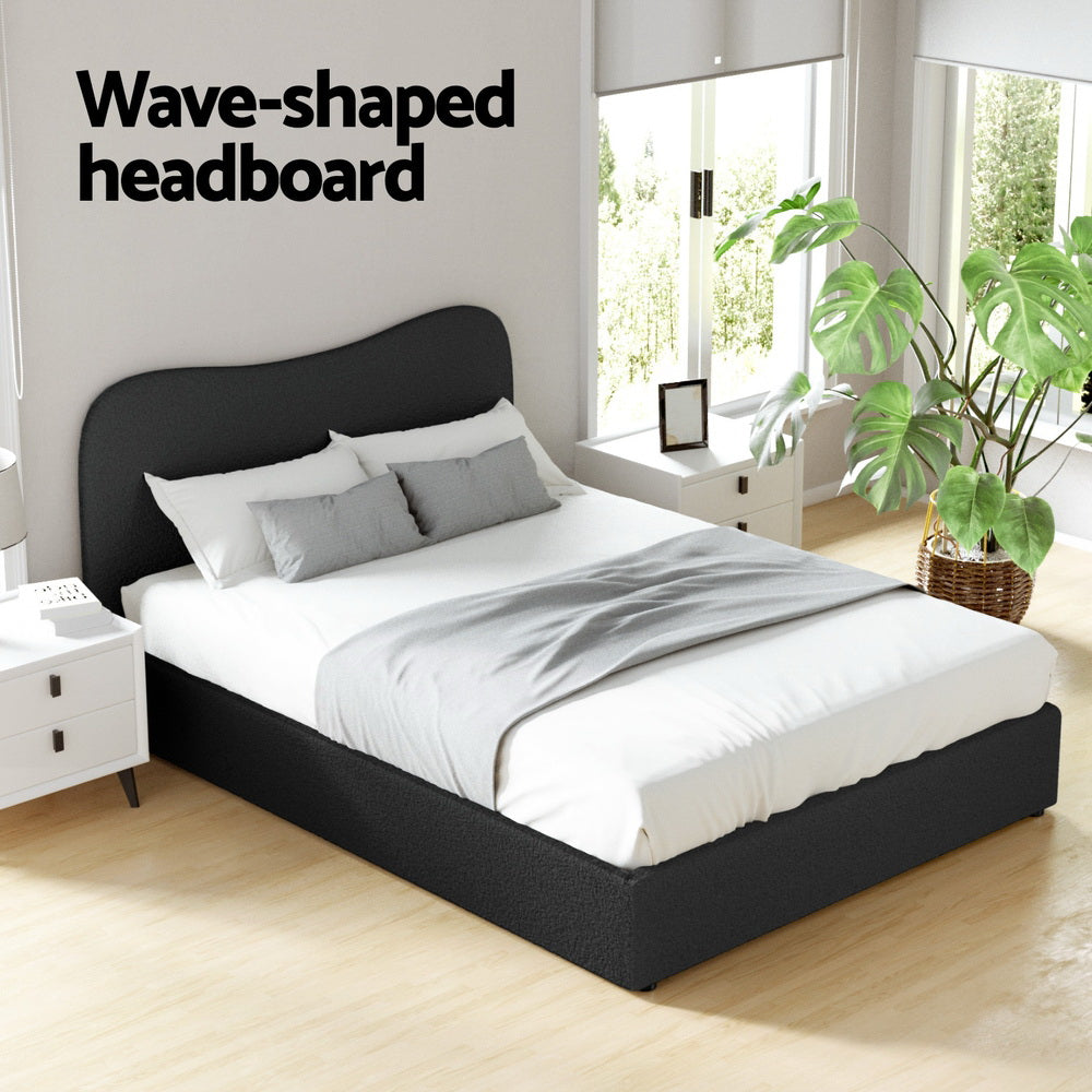 Bed Frame King Single Size Boucle DARA