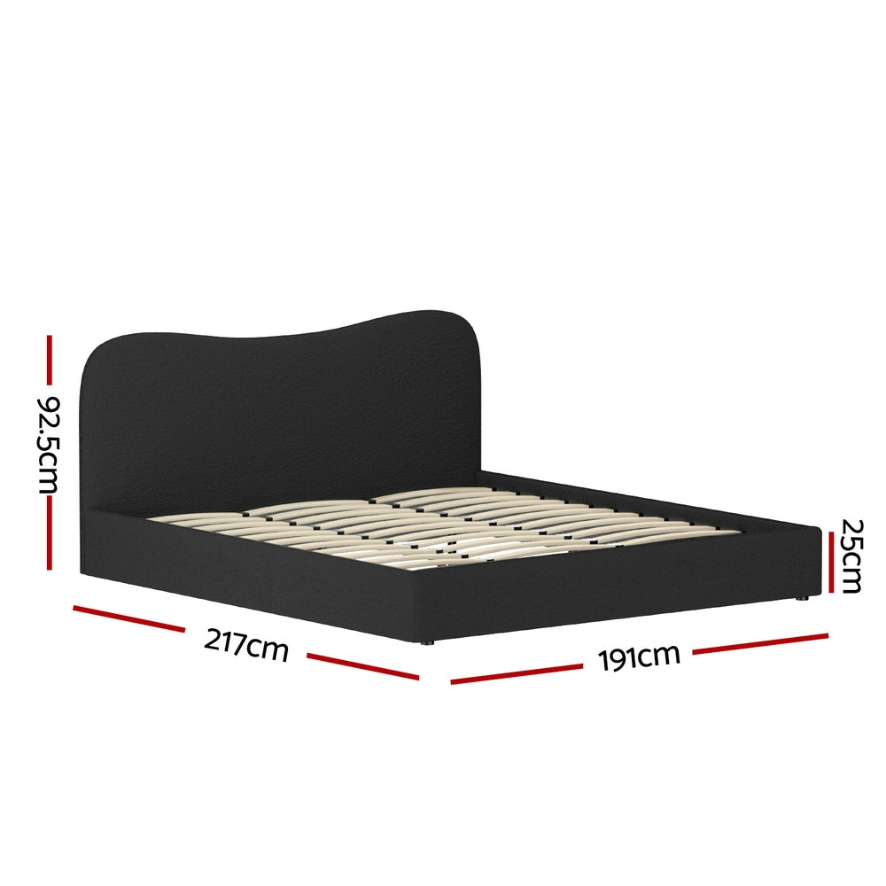 Bed Frame Queen Size Boucle DARA