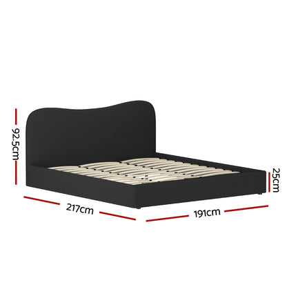 Bed Frame Queen Size Boucle DARA