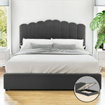 Bed Frame Double/King/Queen Size Velvet Grey