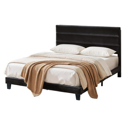 King Bed Frame Velvet Upholstered