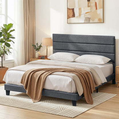 King Bed Frame Charcoal Grey