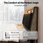 Queen Bed Frame Led Storage Headboard With Charging Station Black