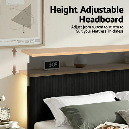 King Bed Frame Adjustable Headboard