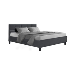 Bed Frame Double Size Charcoal Tino
