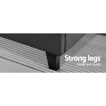 Bed Frame Queen Size Charcoal Tino