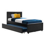 Bed Frame with Storage Drawer - Black King Single