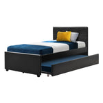 Bed Frame with Storage Drawer - Black King Single