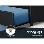 Bed Frame with Storage Drawer - Black King Single