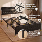 King Bed Frame Storage Headboard Charging Station | HomeAndL